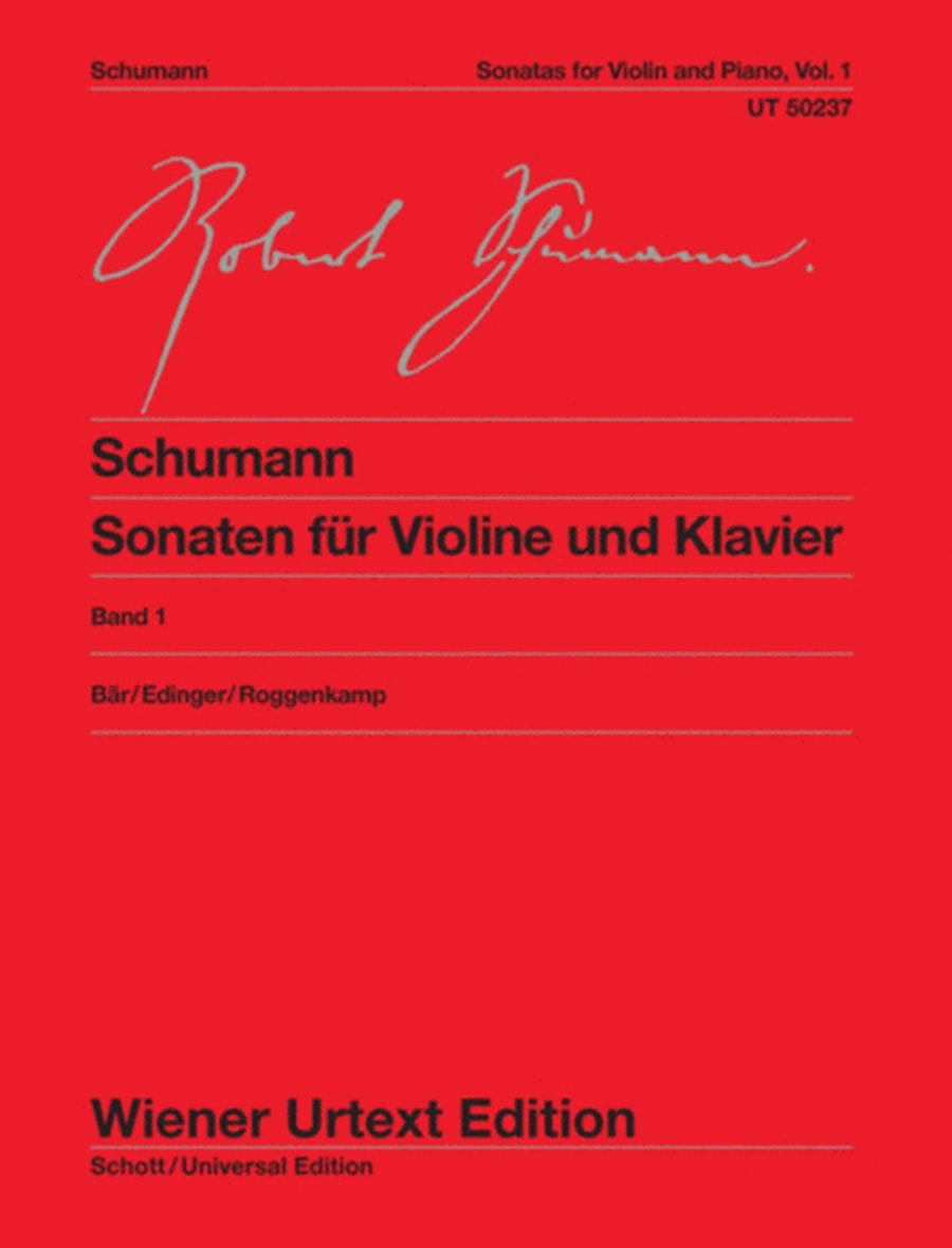 Schumann - Sonatas Vol 1 Violin/Piano Urtext