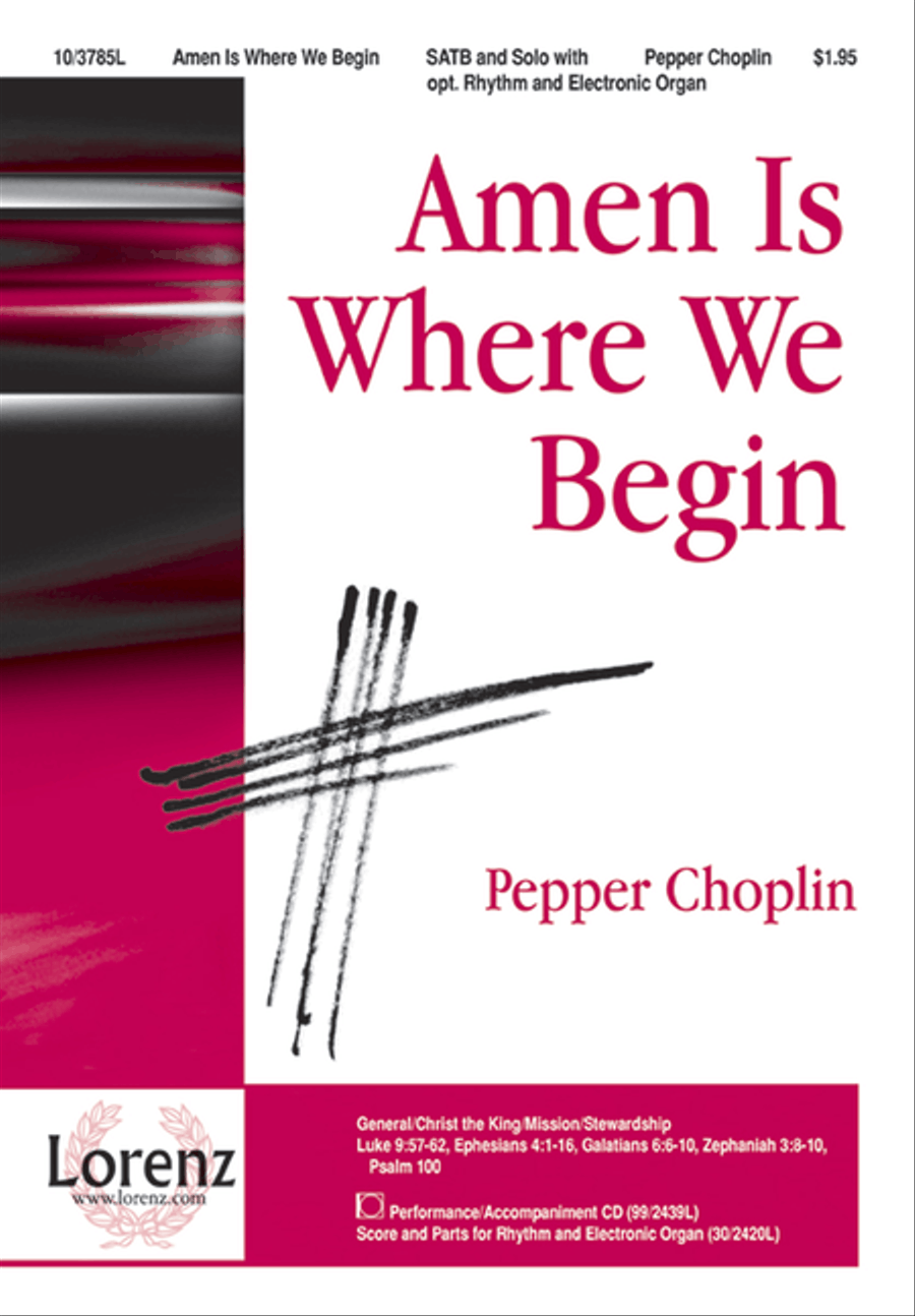 Amen Is Where We Begin 4-Part scores gallery preview page 1