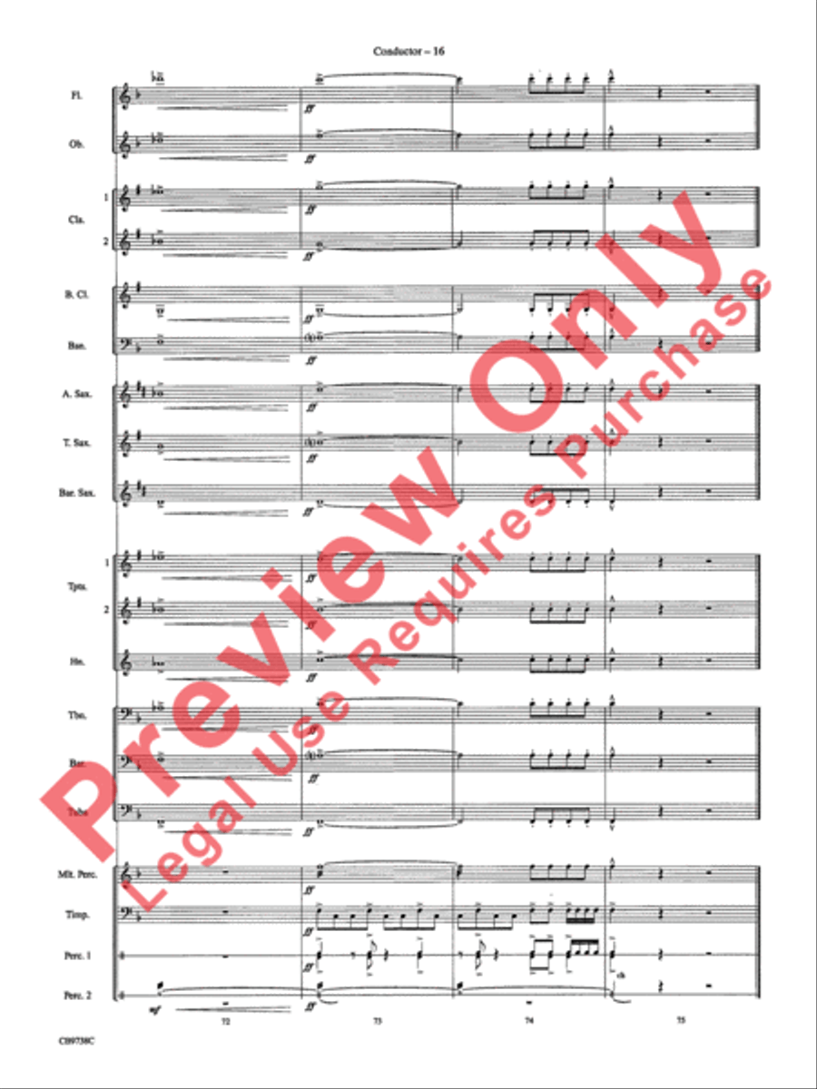 Batman Theme Concert Band scores gallery preview page 19