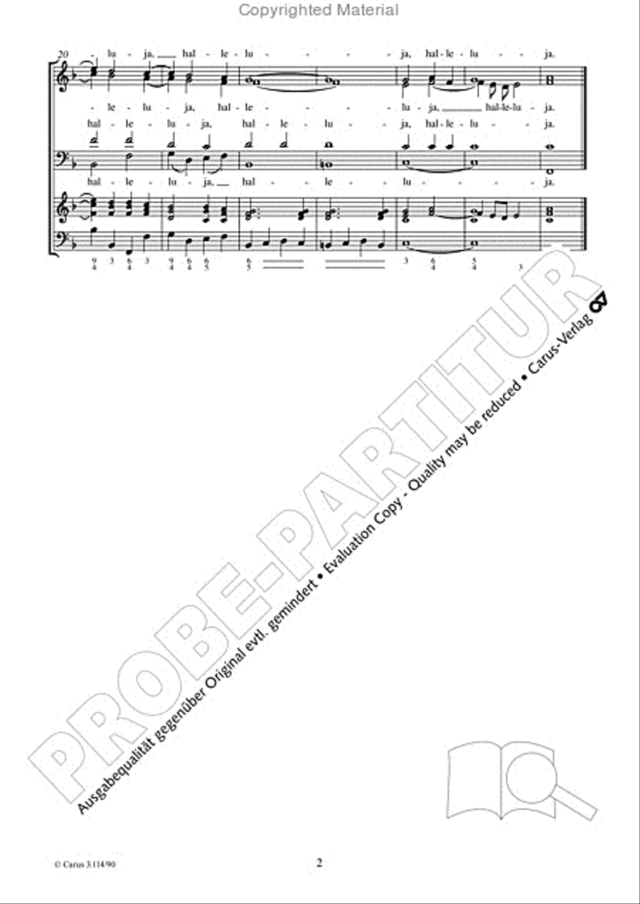 Halleluja (Jesus erschliesst uns die Schrift) 4-Part scores gallery preview page 3