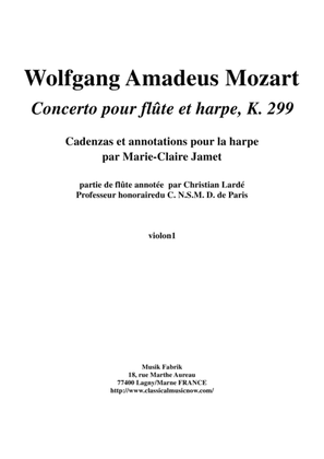 Wolfgang Amadeus Mozart: Concerto for flute and harp, K. 299, Violin1 part