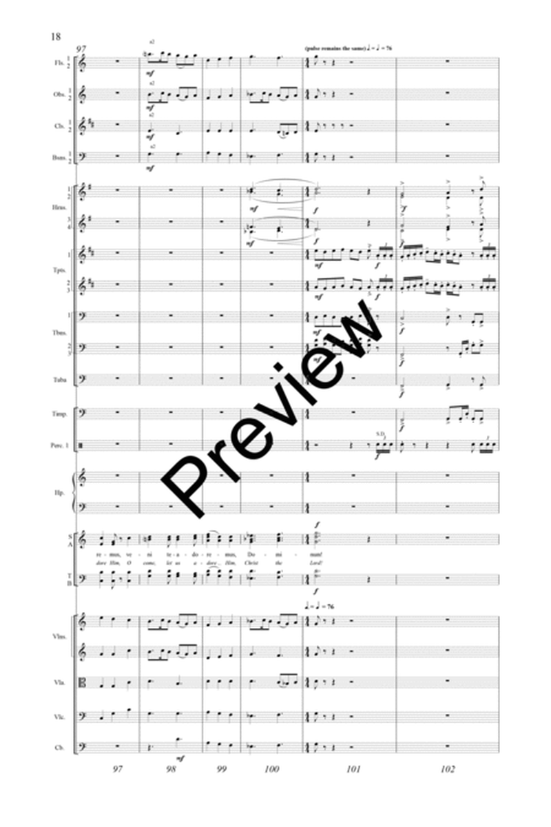 Venite Adoremus Orchestra Score