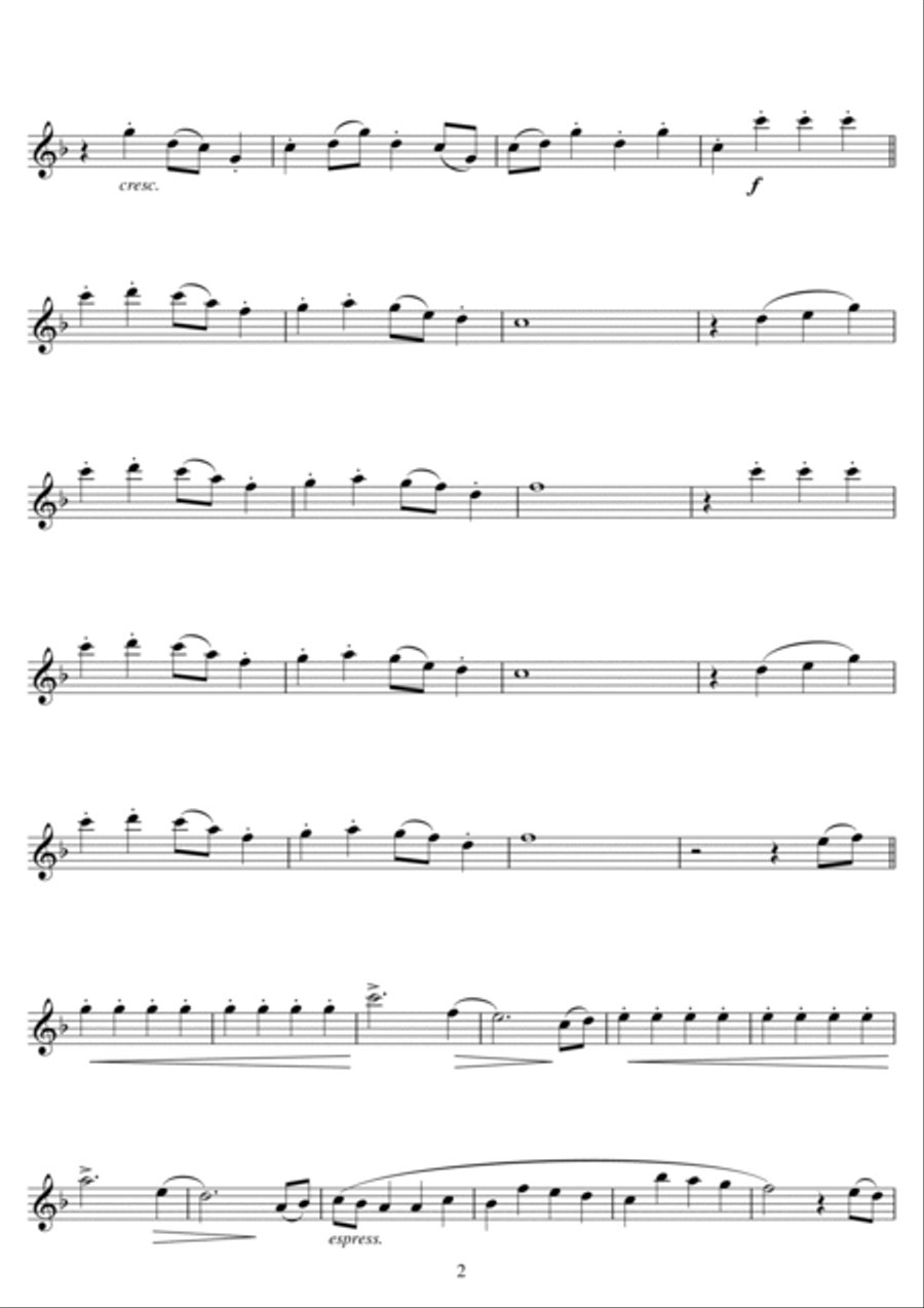 Sleigh Ride Flute Solo scores gallery preview page 2