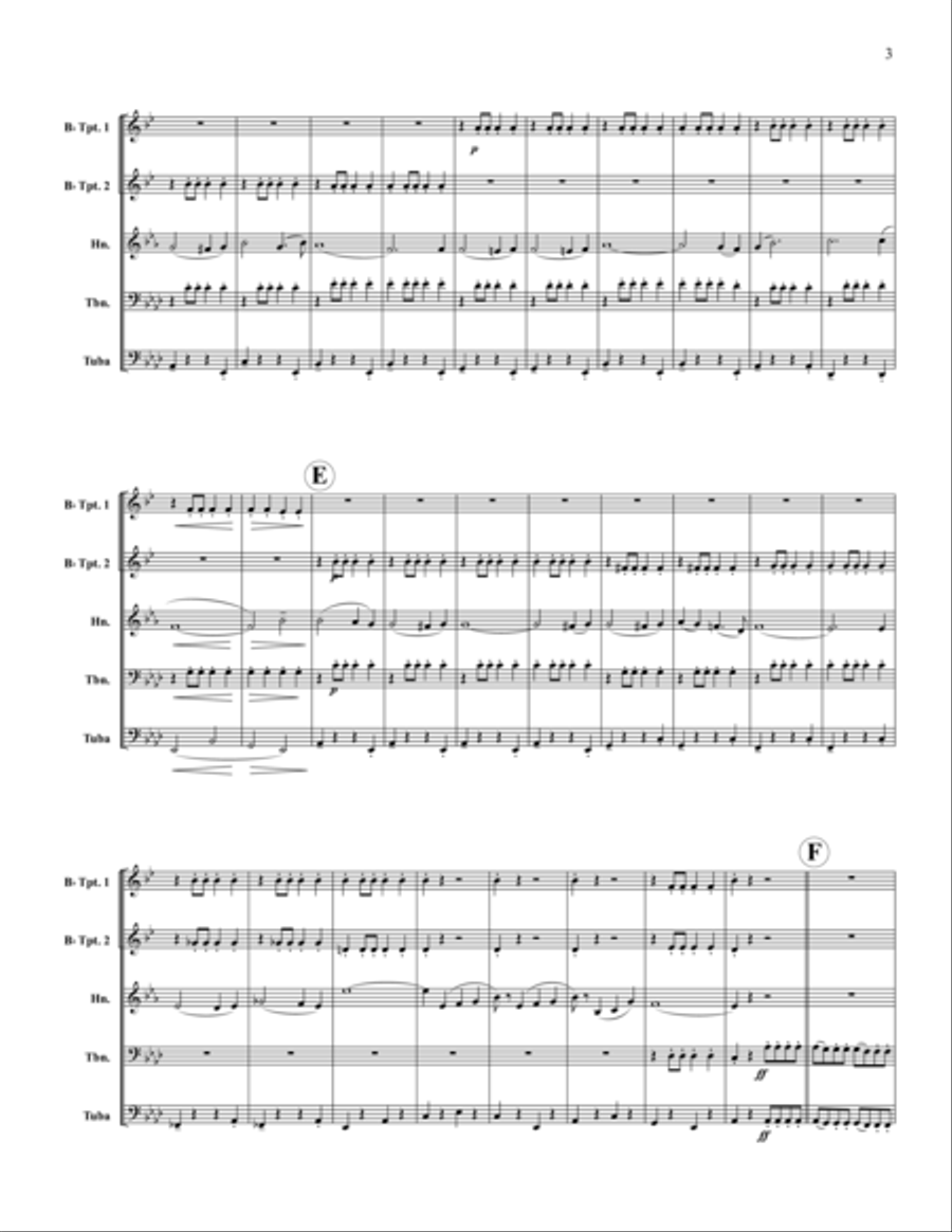 Stars & Stripes Forever Brass Quintet scores gallery preview page 4