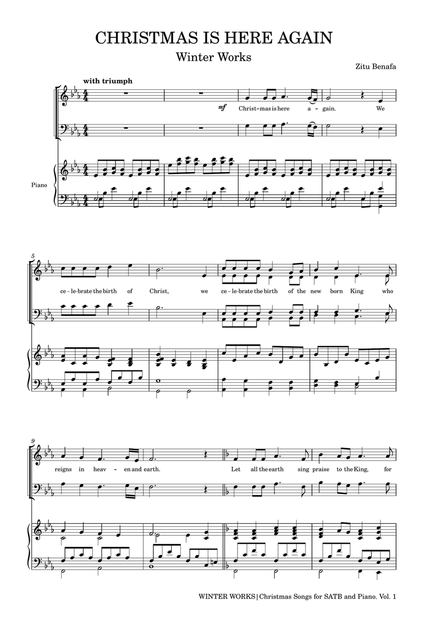Winter Works Vol. 1 4-Part scores gallery preview page 6