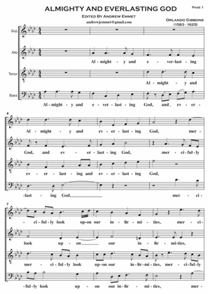 Almighty And Everlasting God A Cappella SATB