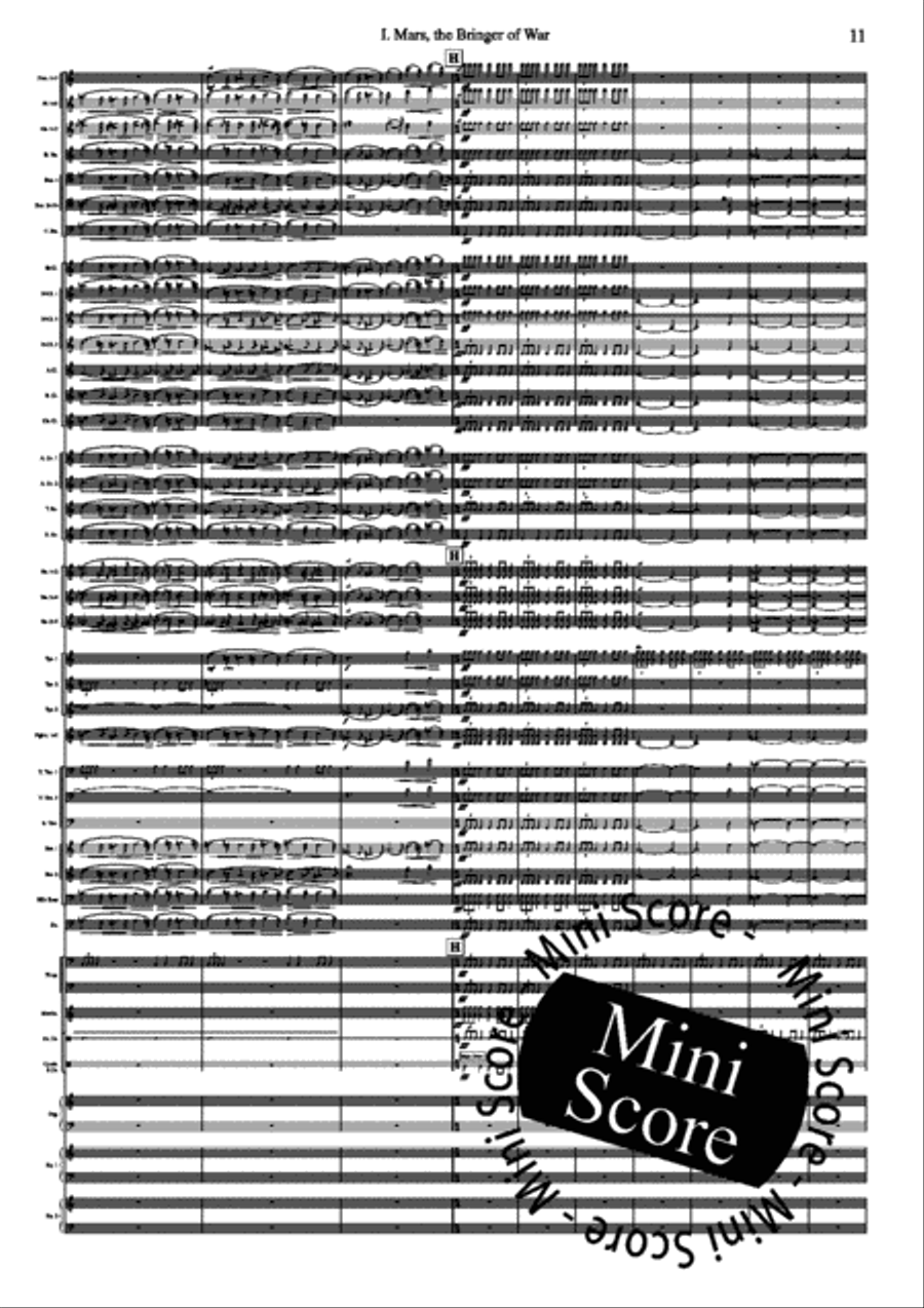 The Planets Concert Band scores gallery preview page 19