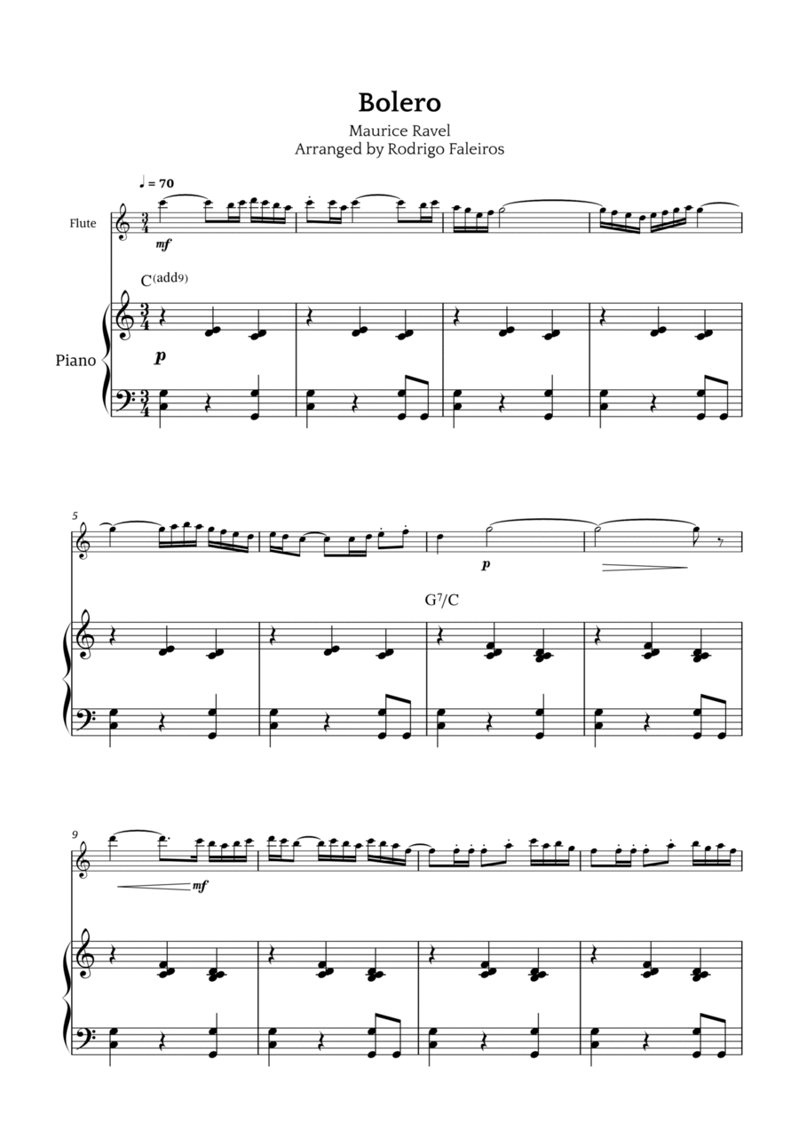 Bolero Chamber Music scores gallery preview page 1