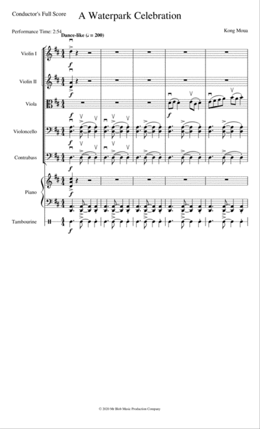 A Waterpark Celebration String Orchestra scores gallery preview page 1