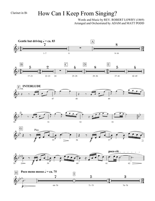 Book cover for How Can I Keep from Singing (arr. Matt and Adam Podd) - Clarinet