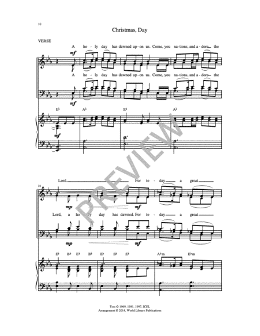 Christmas Gospel Acclamations on Gesù Bambino 4-Part scores gallery preview page 10