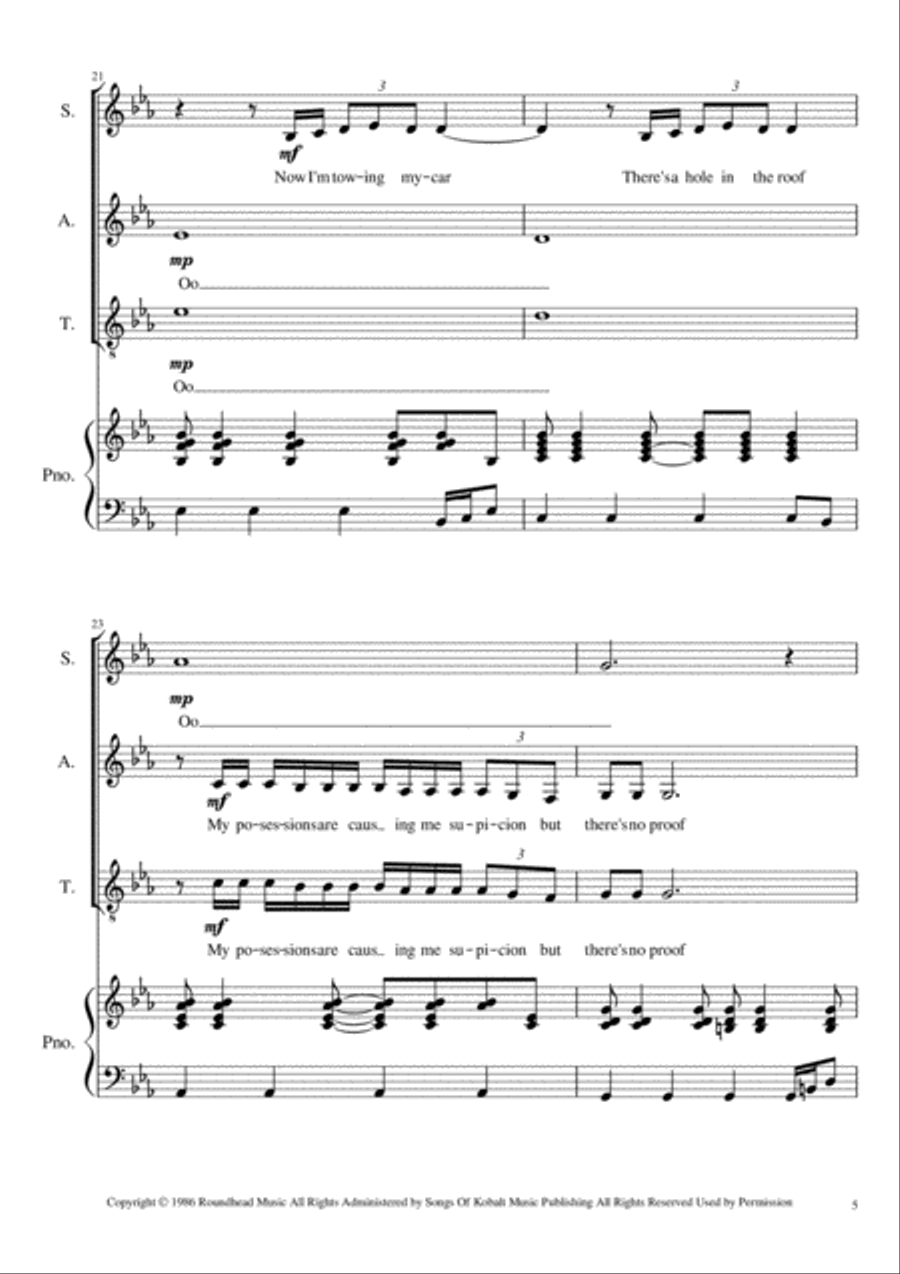 Don't Dream It's Over Choir scores gallery preview page 5