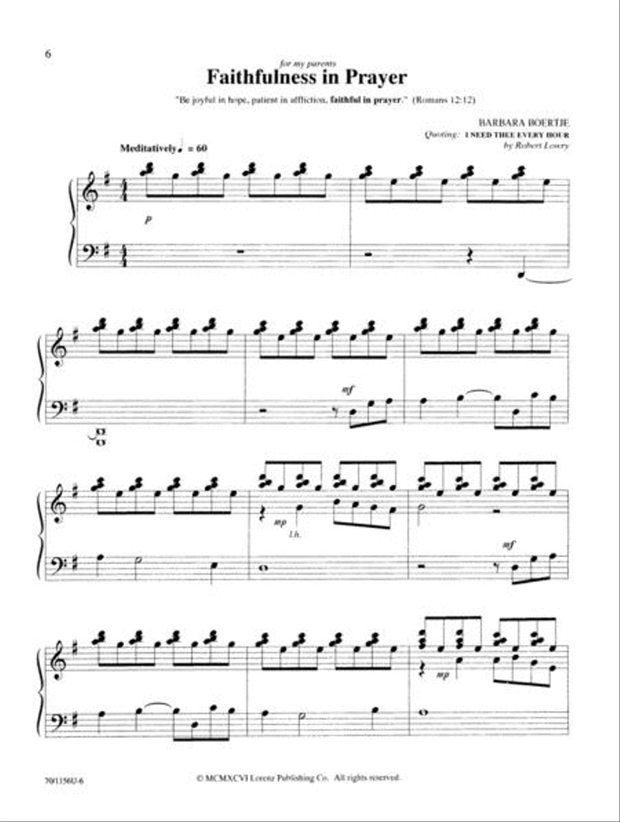 Prayer at the Piano Piano Solo scores gallery preview page 6