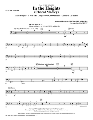 Book cover for In The Heights (Choral Medley) (arr. Mac Huff) - Bass Trombone