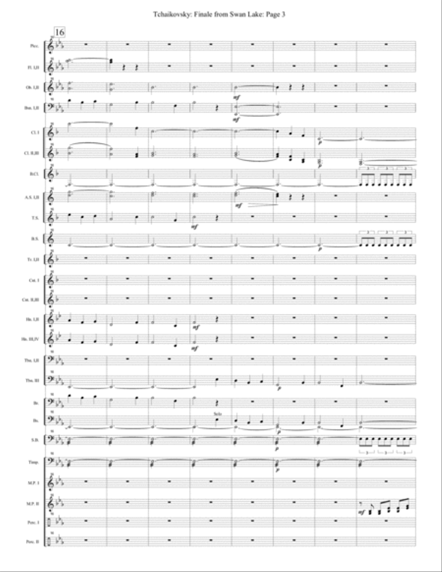 Swan Lake - Final Scene (Band) - Extra Score Concert Band scores gallery preview page 3