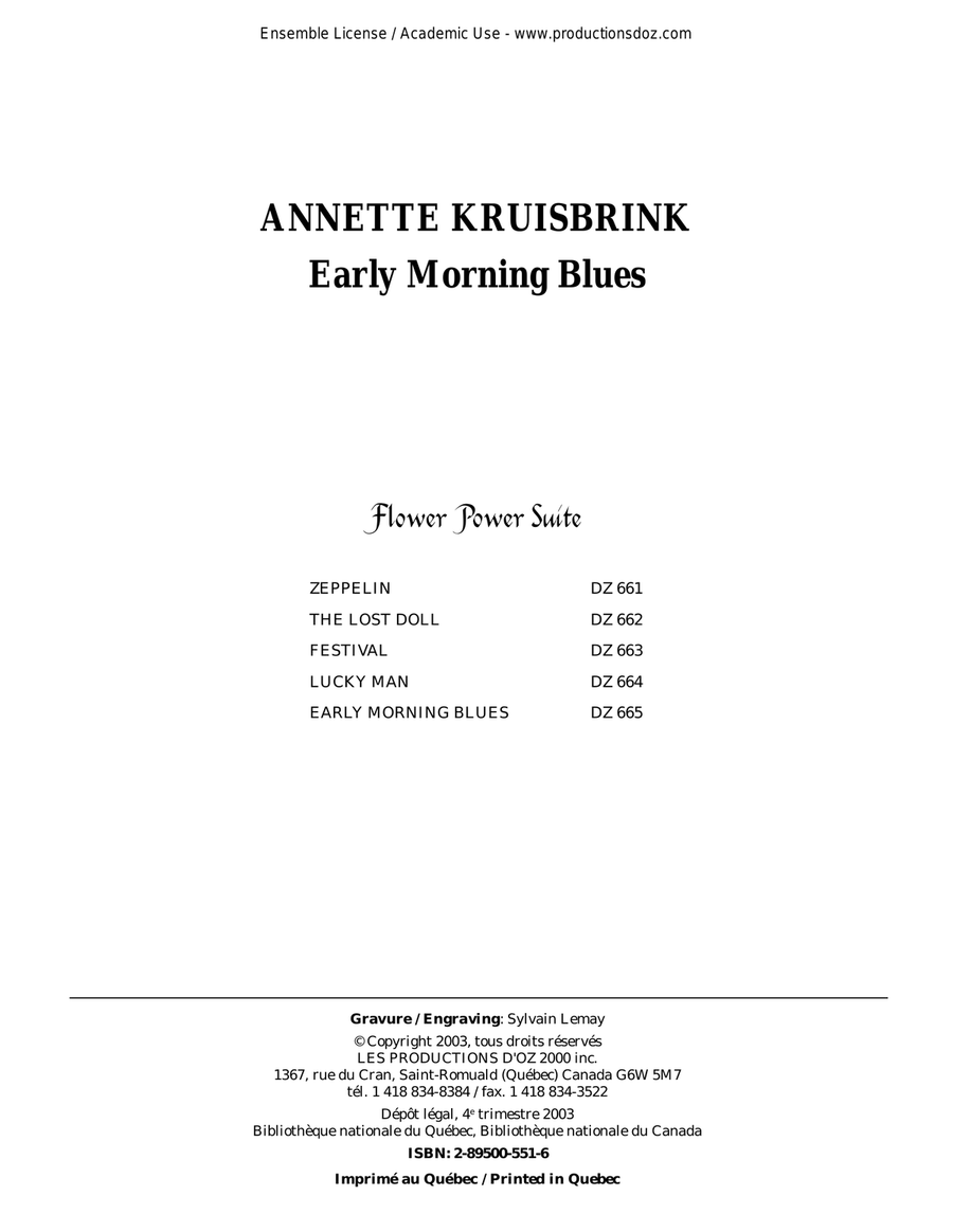 Early Morning Blues - Flower Power Suite Guitar Ensemble scores gallery preview page 1
