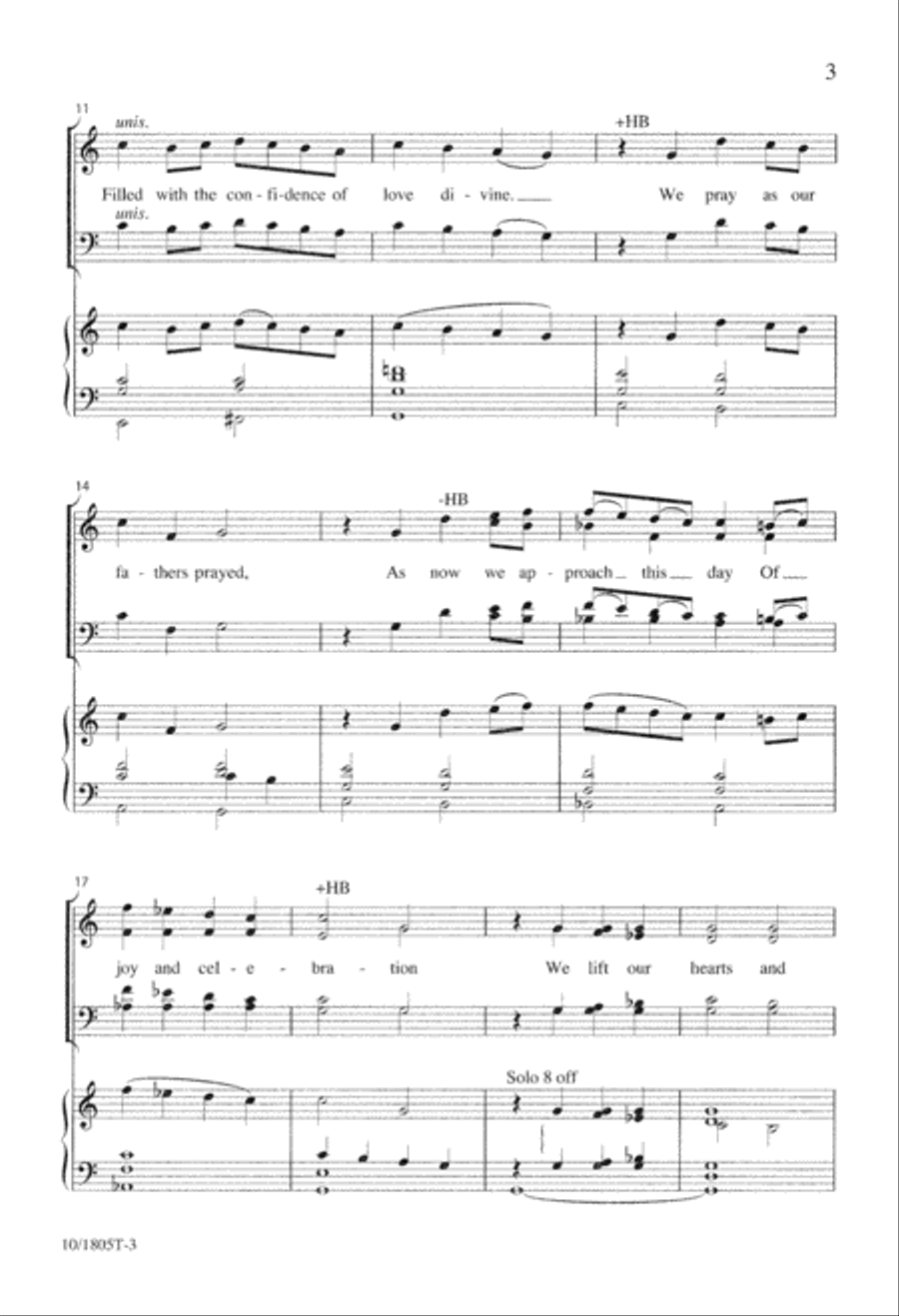 Hymn of Dedication 4-Part scores gallery preview page 3
