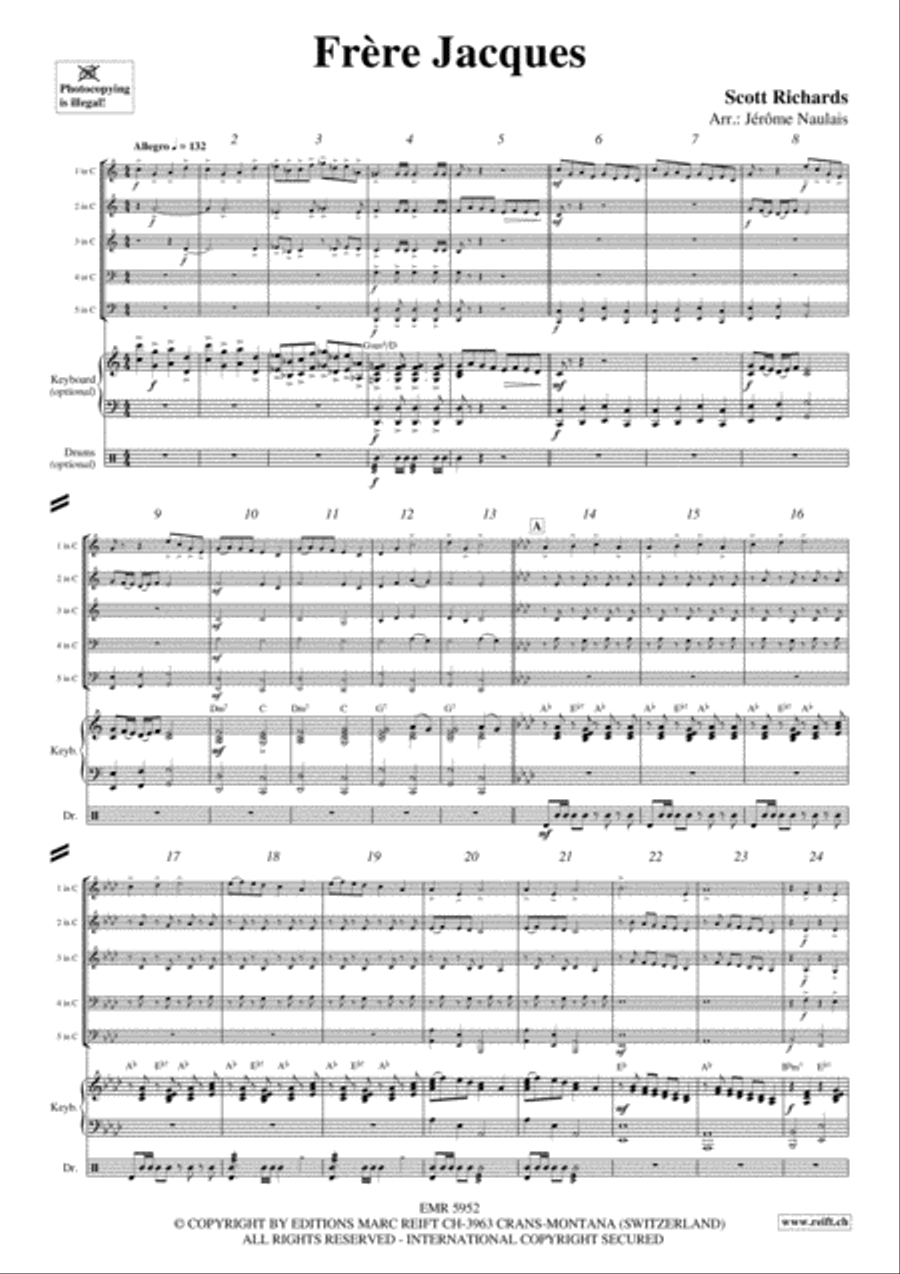 Frere Jacques Frere Jacques Concert Band scores gallery preview page 3