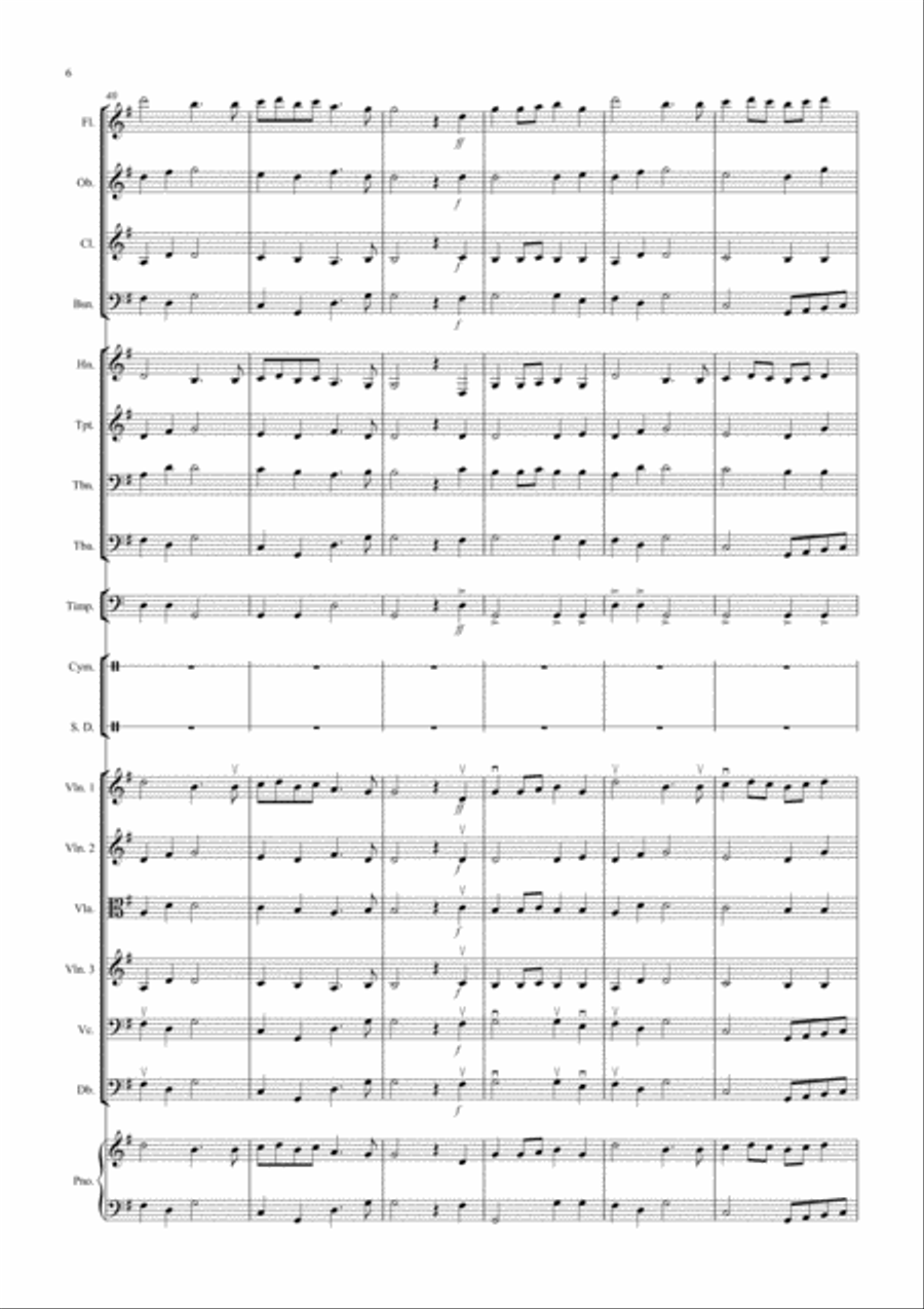 2 Classical Favourites for School Orchestra (volume three) Full Orchestra scores gallery preview page 6