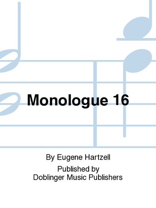 Book cover for Monologue 16