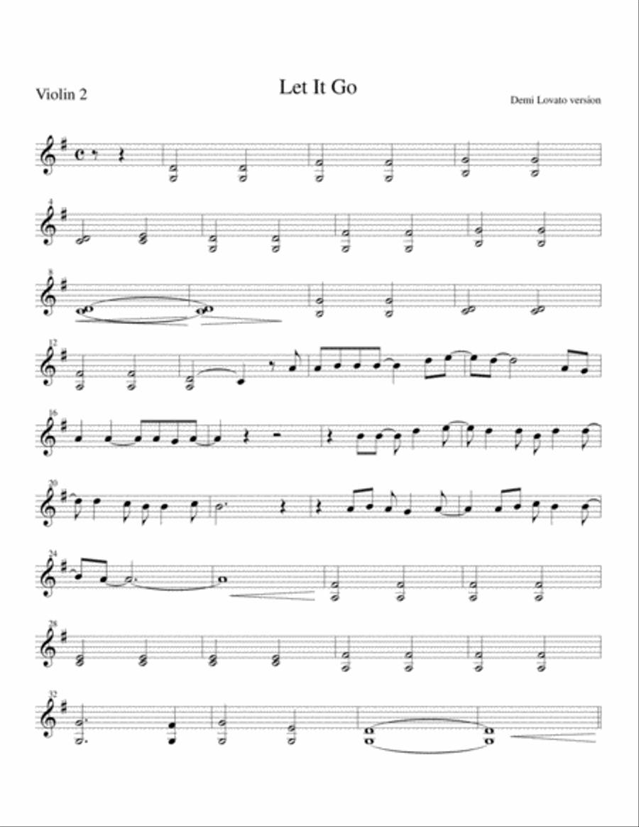 Let It Go (from Frozen) String Quartet scores gallery preview page 5