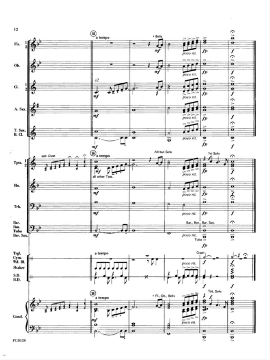 Serenade For Trumpet Concert Band scores gallery preview page 12