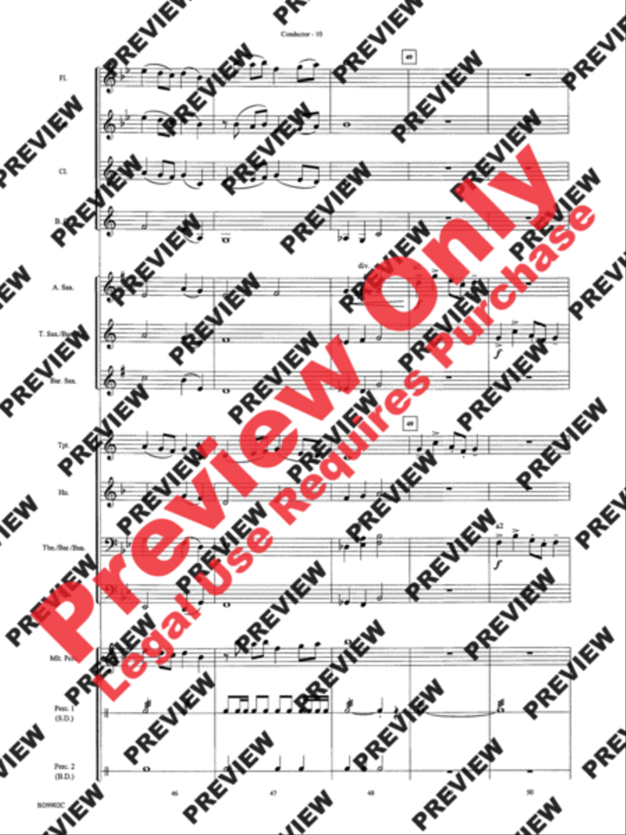 Then Come the Heroes Concert Band scores gallery preview page 12