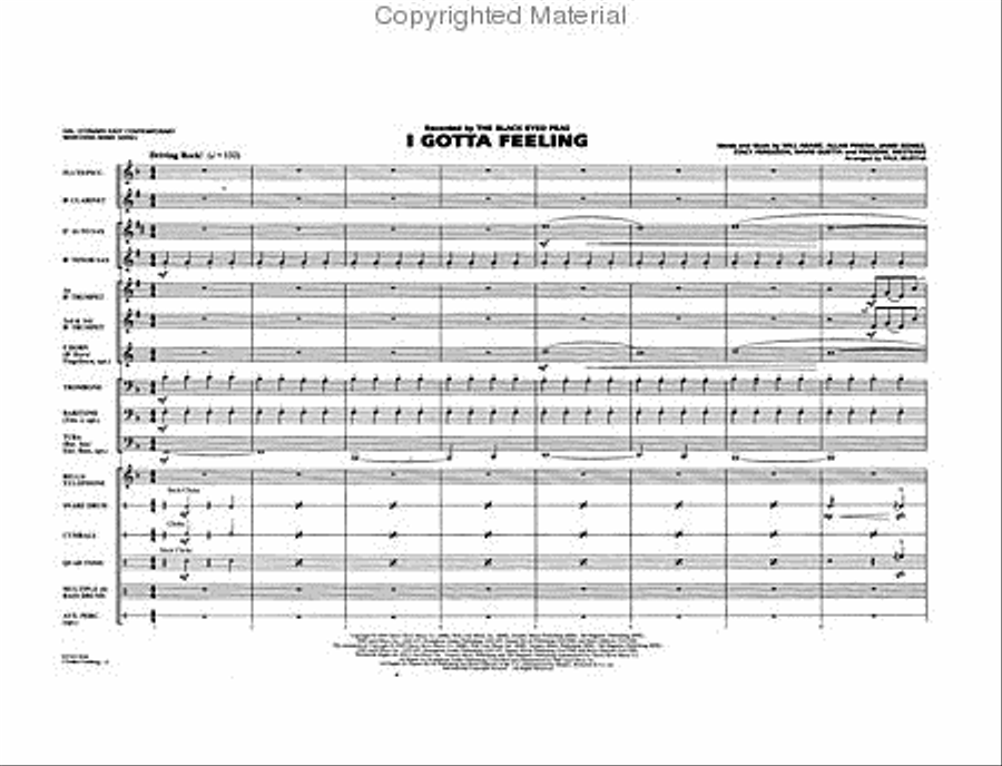 I Gotta Feeling Marching Band scores gallery preview page 2