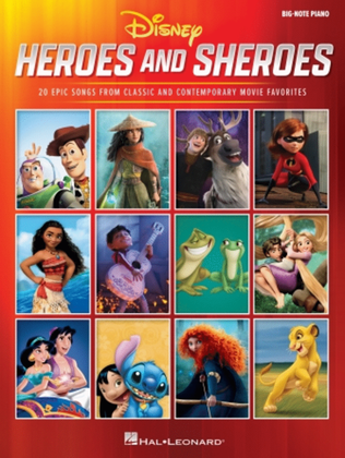 Book cover for Disney Heroes and Sheroes for Big-Note Piano
