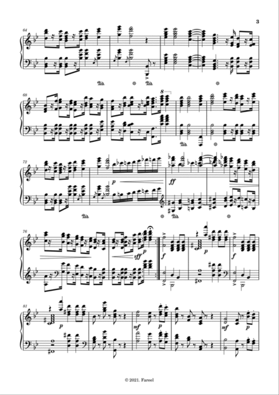 Symphonie Fantastique : Marche au Supplice Piano Solo scores gallery preview page 3