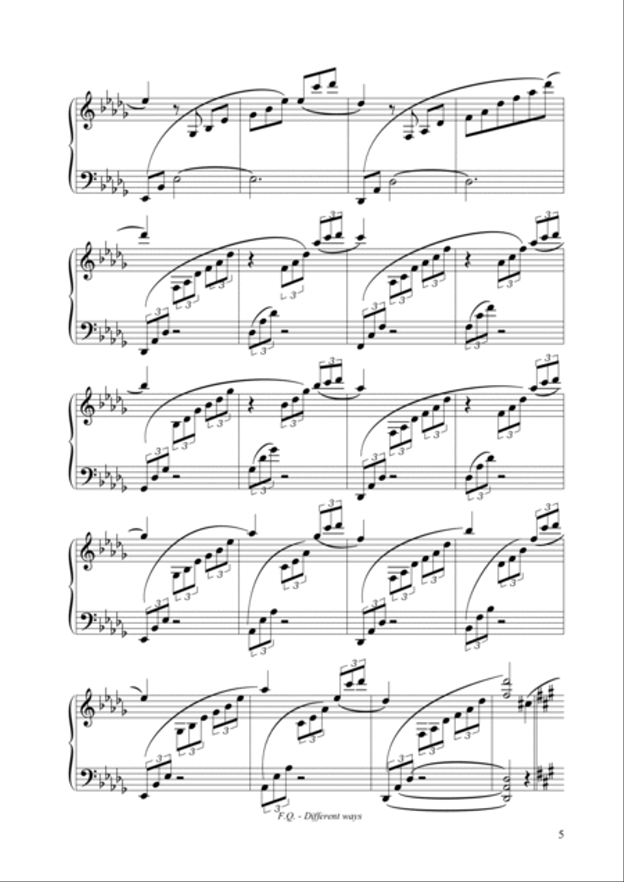 Different ways Different ways Piano Solo scores gallery preview page 6