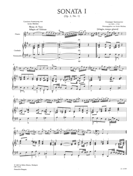 12 Sonatas for flute, Volume 1