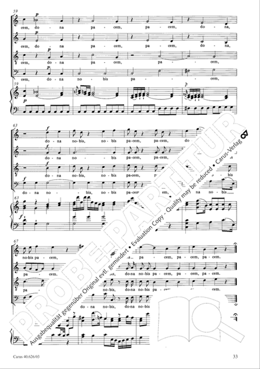 Mass in C Major 4-Part scores gallery preview page 40
