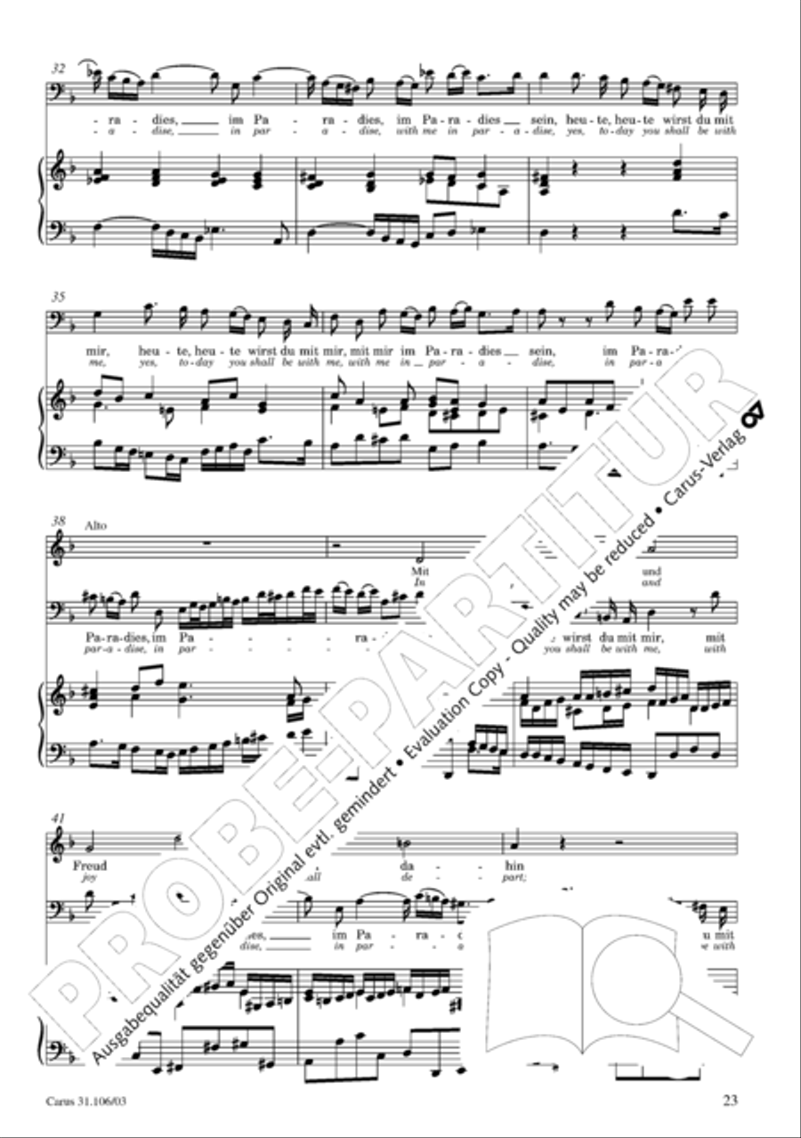 God's own time is the time appointed (Gottes Zeit ist die allerbeste Zeit) 4-Part scores gallery preview page 23