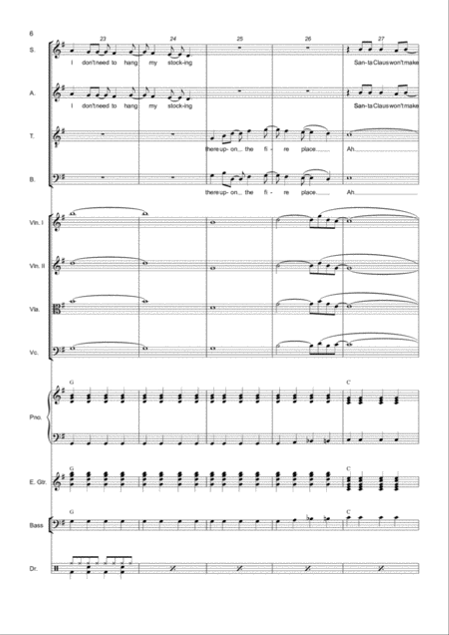 All I Want For Christmas Is You 4-Part scores gallery preview page 6