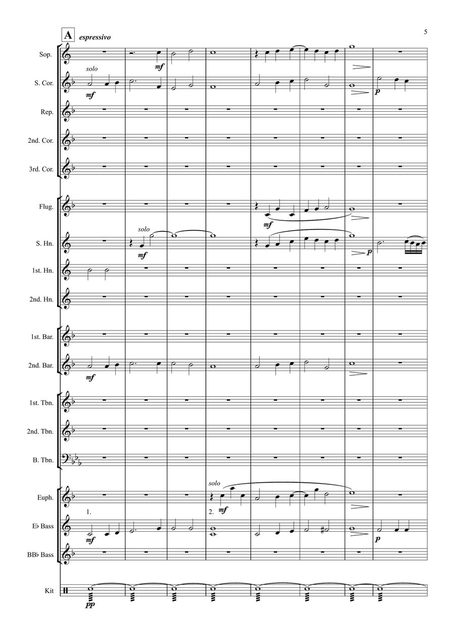 Hymn setting - Lloyd (Brass band) Brass Band scores gallery preview page 5