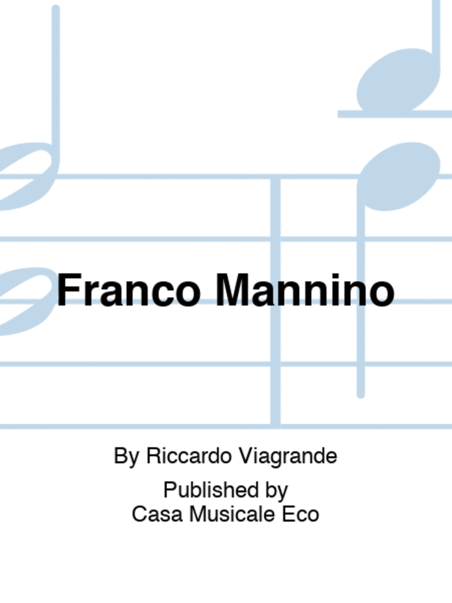 Franco Mannino Franco Mannino Piano scores gallery preview page 1