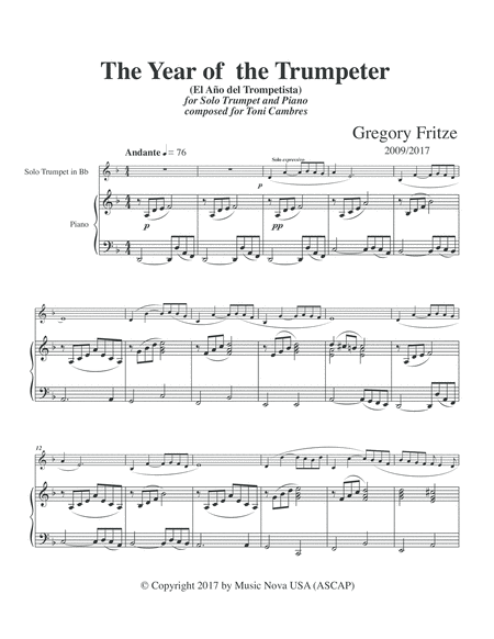 The Year of the Trumpeter (piano reduction) image number null
