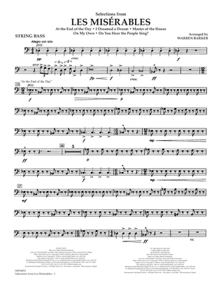 Selections from Les Misérables (arr. Warren Barker) - String Bass