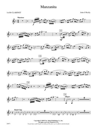 Manzanita: 1st B-flat Clarinet
