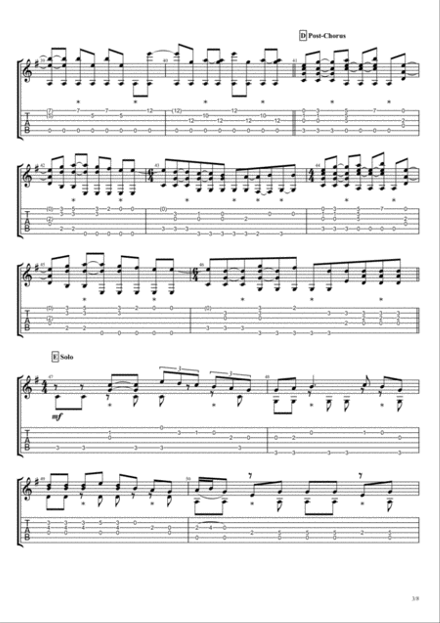 Revelation Revelation Guitar Tablature scores gallery preview page 3