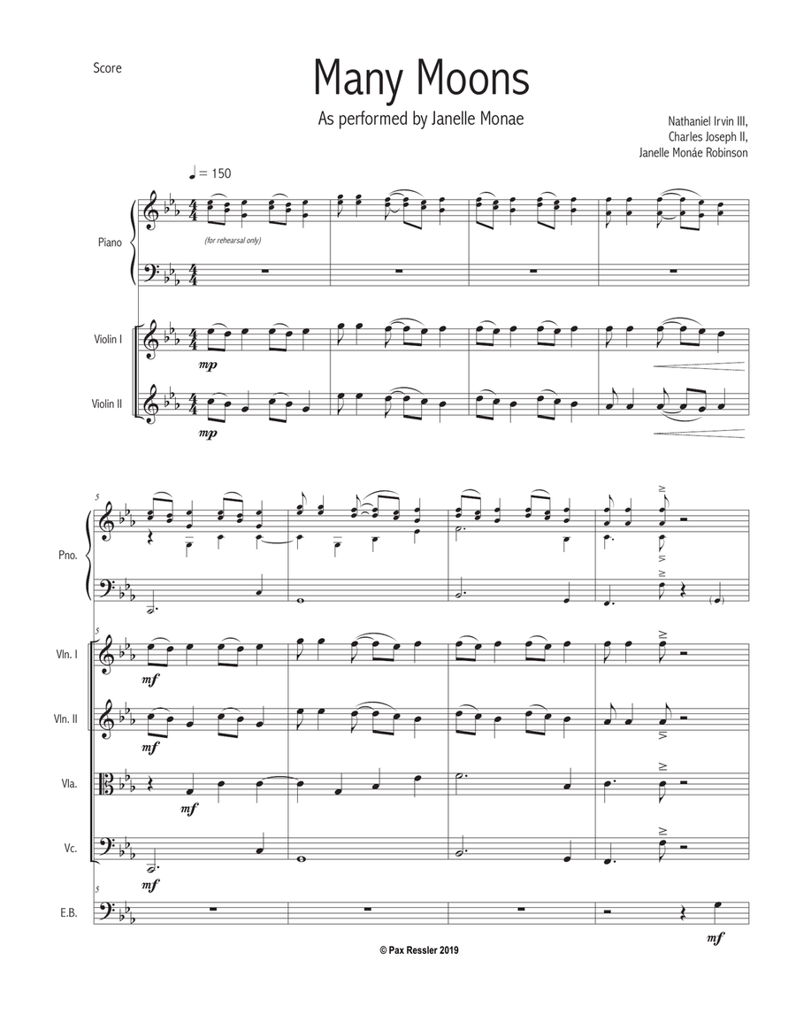 Many Moons Many Moons Large Ensemble scores gallery preview page 1