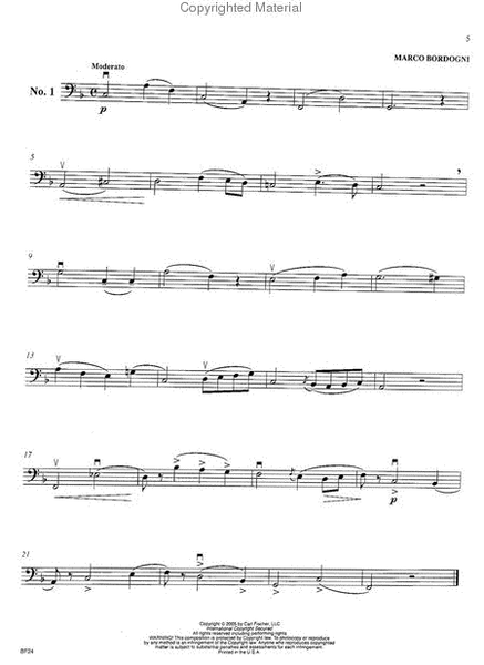 Melodious Etudes For Cello