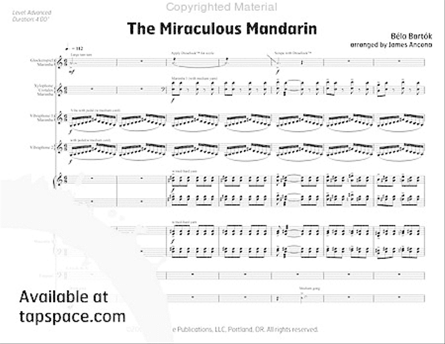 Miraculous Mandarin, The Percussion Ensemble scores gallery preview page 4