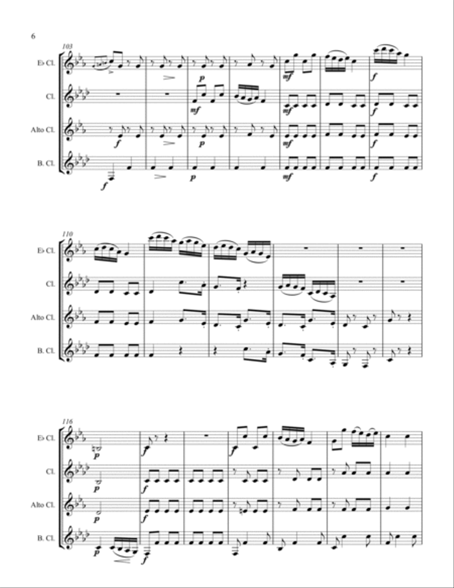 Dervish Dance Woodwind Quartet scores gallery preview page 6