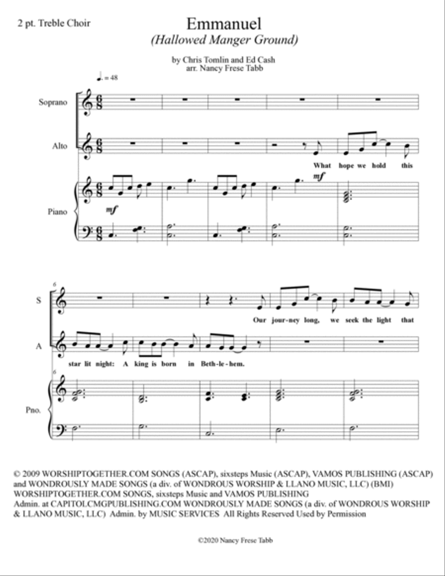 Emmanuel (hallowed Manger Ground) SA scores gallery preview page 2