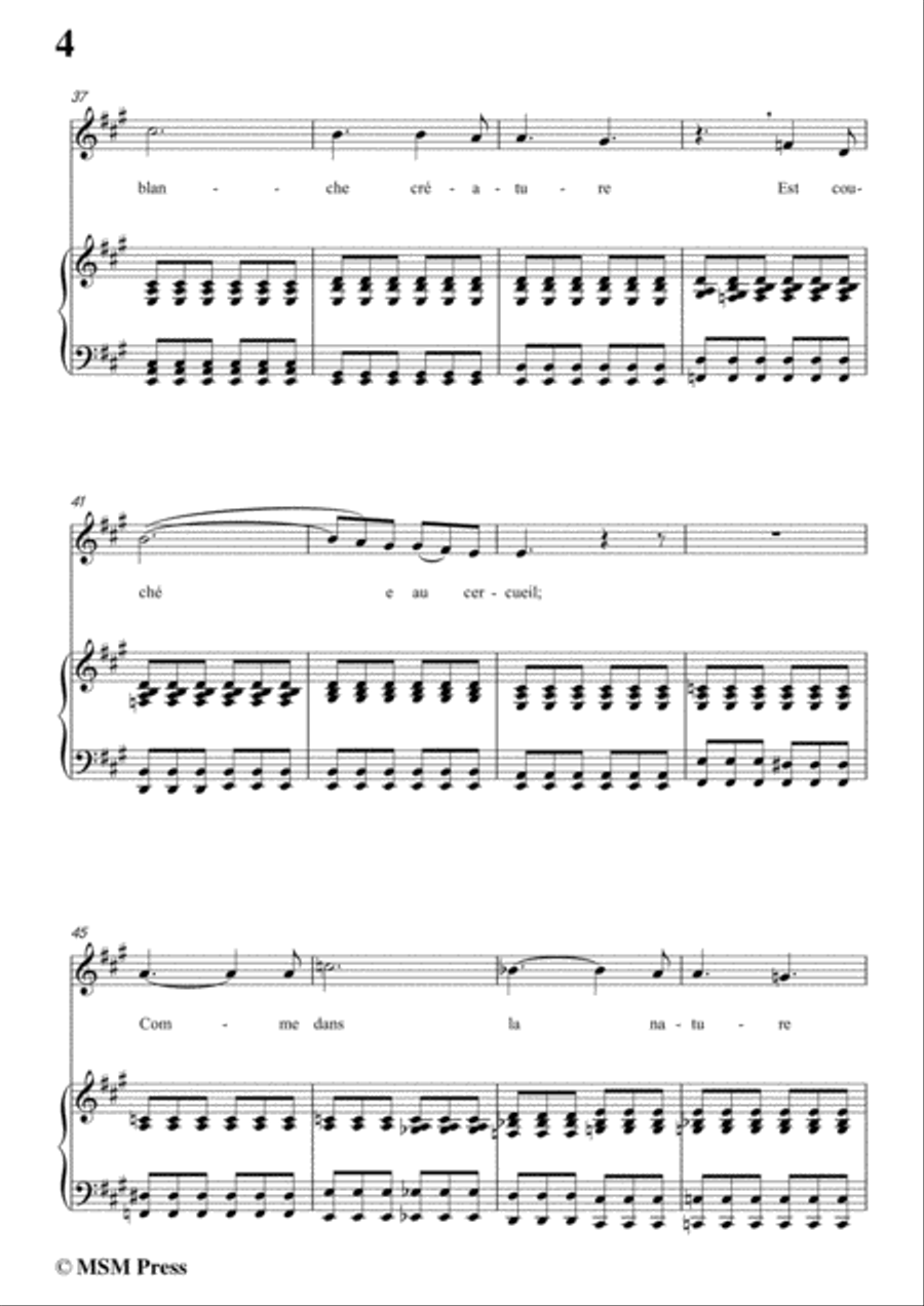 Berlioz-Sur les Lagunes in e minor,for voice and piano Voice Solo scores gallery preview page 6