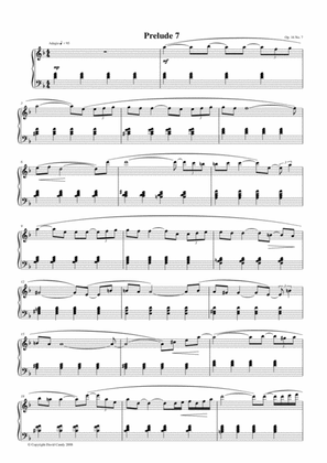 Prelude for solo Piano, Op. 16, No 7