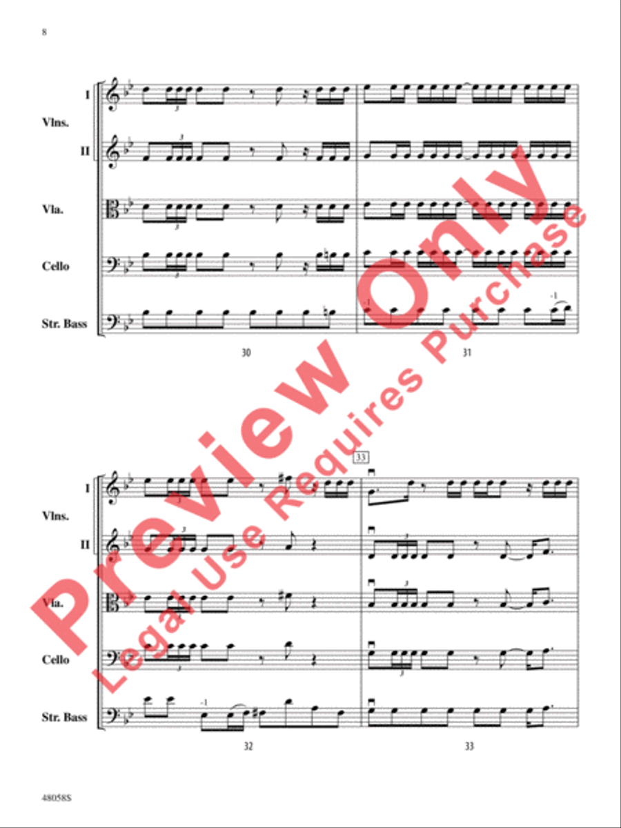 Selections from Hamilton String Orchestra scores gallery preview page 9