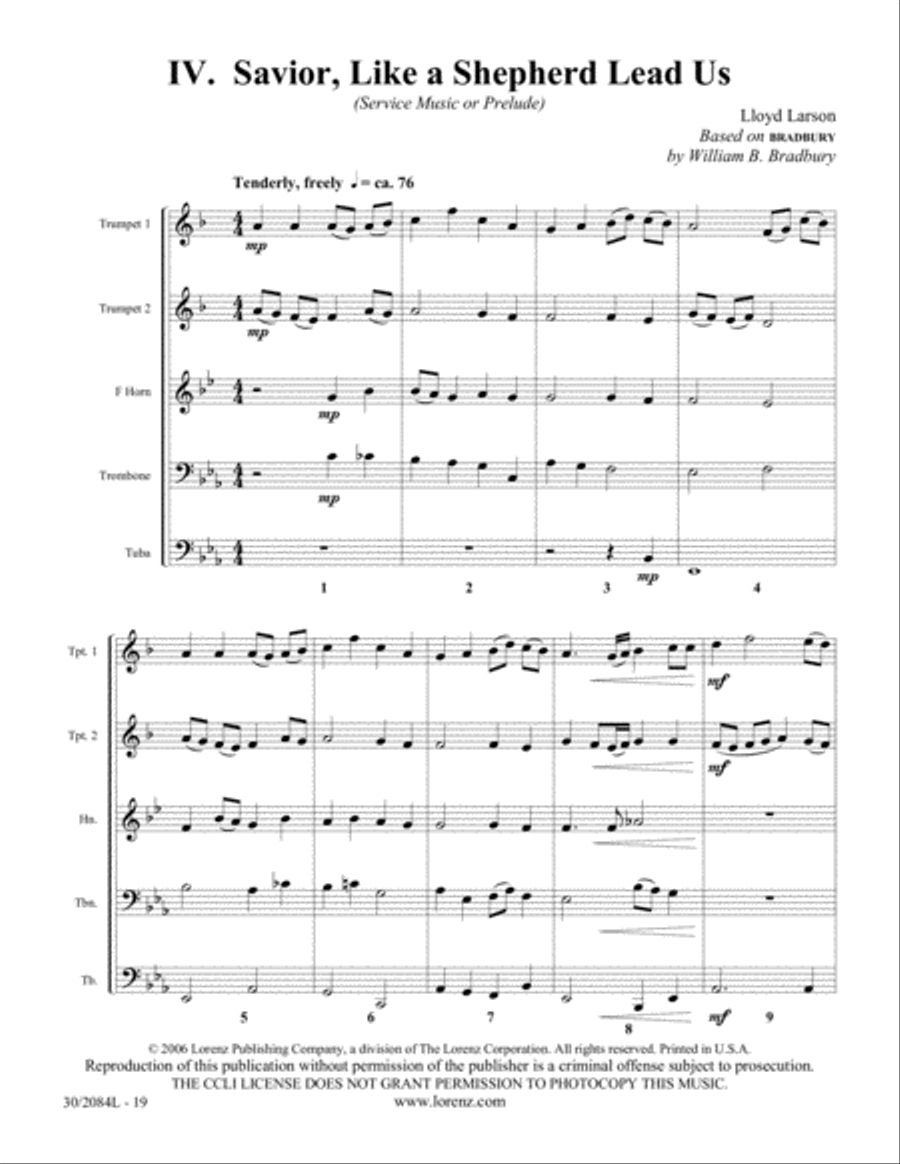 Wedding Suite for Brass Quintet Brass Quintet scores gallery preview page 11